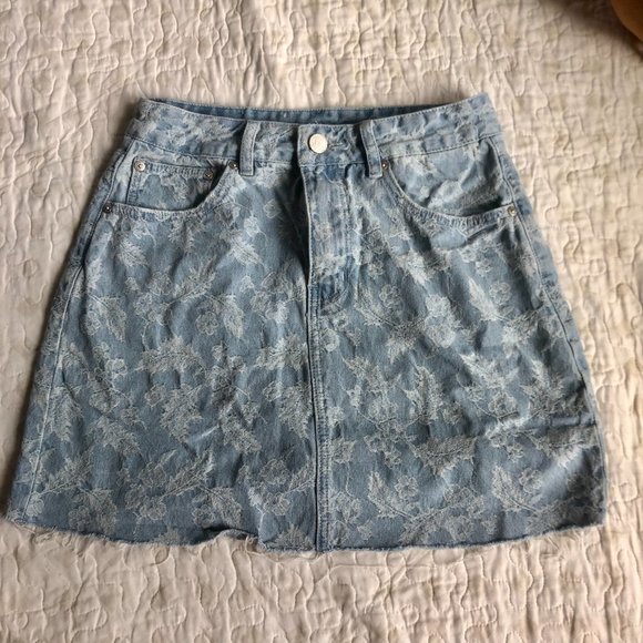 Free People Mini Denim Skirt - Picture 2 of 6